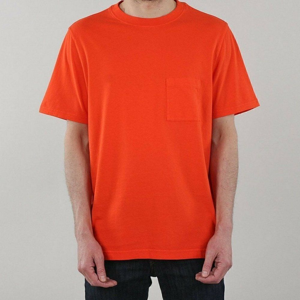 NEW Albam - XL Men's Workwear Short Sleeve T-Shirt in Red (Orange) Portugal